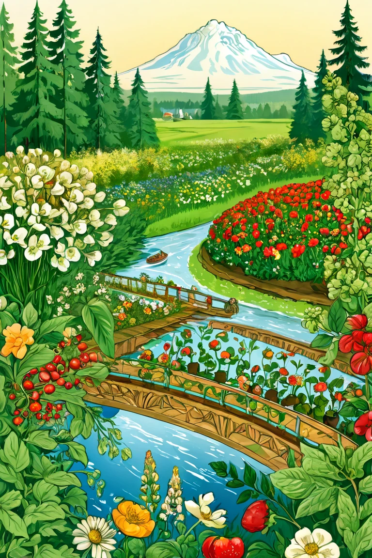 illustration about the world of flora in Russia