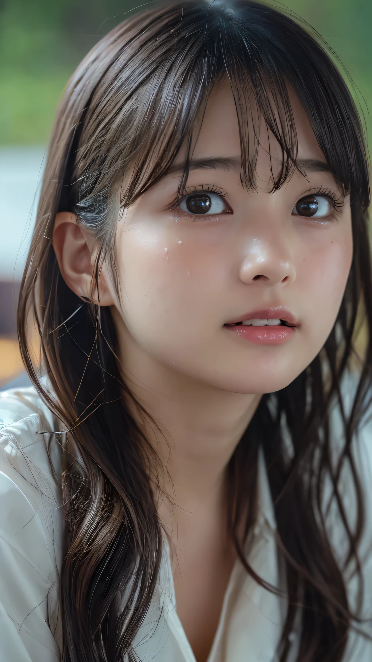 Completely naked、topless、beautiful breasts、normal breasts、bottomless、All naked、naked、No underwear、not wearing anything、short bob、loose curly hair、I was injured、bleed、endure the pain、A painful look、It hurts、I was scared、It was scary look、はAre crying、Are crying、I'm crying、It was scary、trembling、alone, idol face,cute、18-year-old、Japanese、 delicate girl, Frank, Sophisticated, thin arms, innocent eyes, cheek, shiny pink lips、Keep your lips open、depth of field movie light、blurred background、目 focuokeh dof、professional lighting、soft light、(NSFW:1.1)、bodice subian、beautiful feet、asuka saito、body photo、standing、standing、injury,bleed、bodice subian、It was scary、はAre crying、I'm crying, on body,,standing、 masturbation, juice,saliva trace,body fluid、A painful look、hold back defecation、leaking、thin、traces of being attacked、