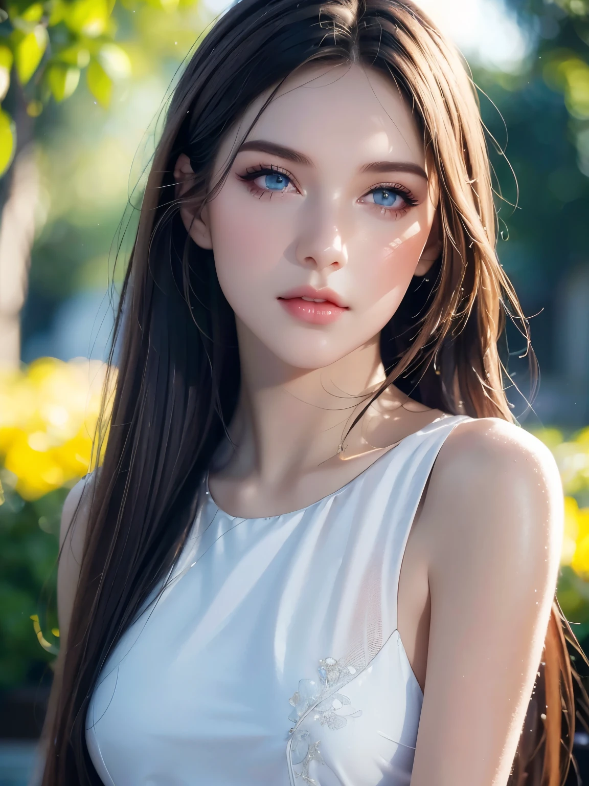 beautiful young russian woman, detailed eyes, detailed lips, long eyelashes, porcelain skin, long chestnut hair, slender figure, stylish clothing, smile, (best quality,4k,8k,highres,masterpiece:1.2),ultra-detailed,(realistic,photorealistic,photo-realistic:1.37),HDR,UHD,studio lighting,ultra-fine painting,sharp focus,physically-based rendering,extreme detail description,professional,vivid colors,bokeh,portraits