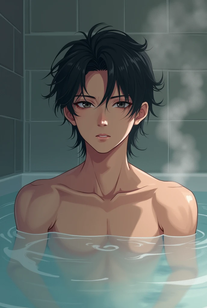 Handsome Junior High School Student Erection Bath