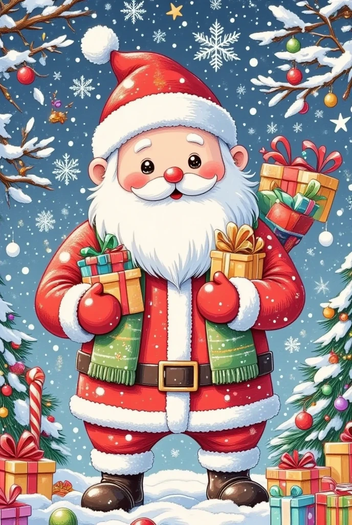 Calendar with Santa Claus and other Christmas characters, Mario Dubsky  (Mario Dubsky) Photos taken, shutterstock, Simple Art, 256x256, 2 5 6 x 2 5 6, 8 x, , season!! : 🌸 ☀ 🍂 ❄,   holiday season  , 🕹️ 😎 🔫 🤖 🚬, Traditional Art