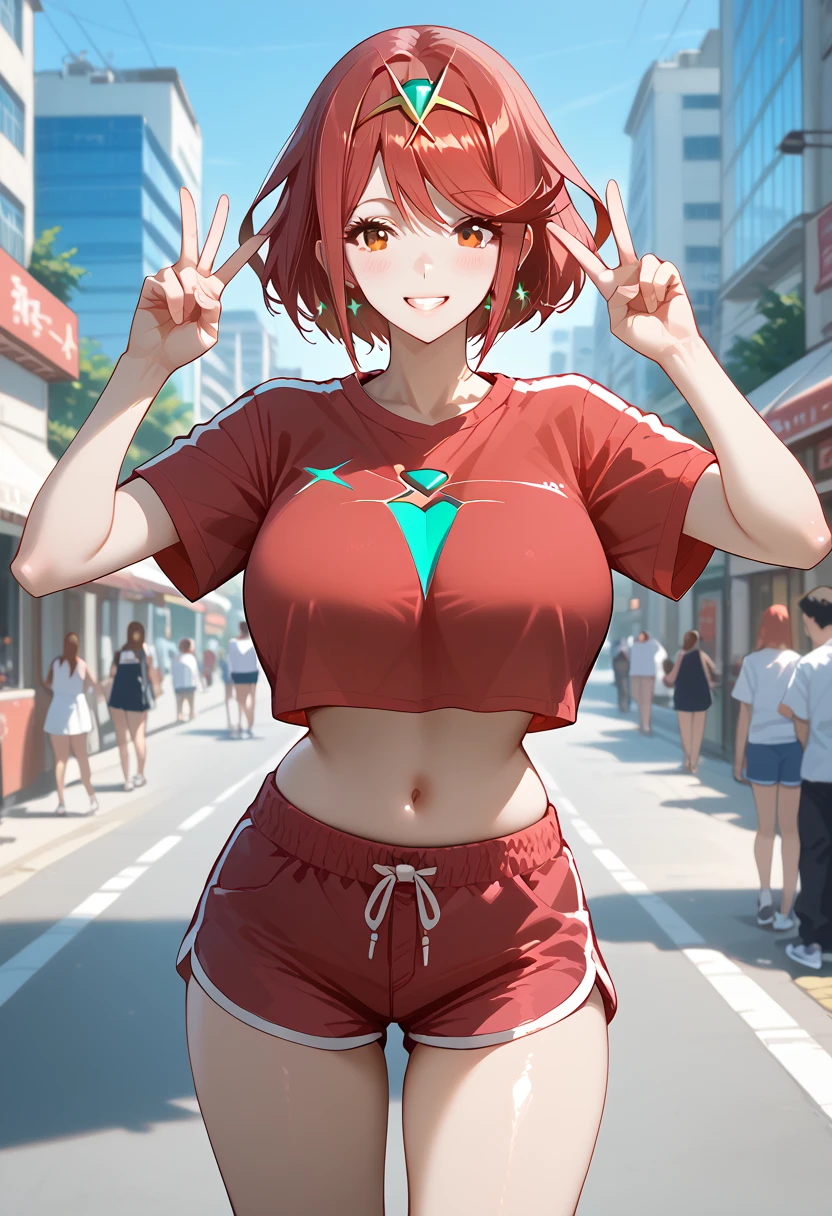 ((Pyra)),Hands in pockets,gigantic huge busty,