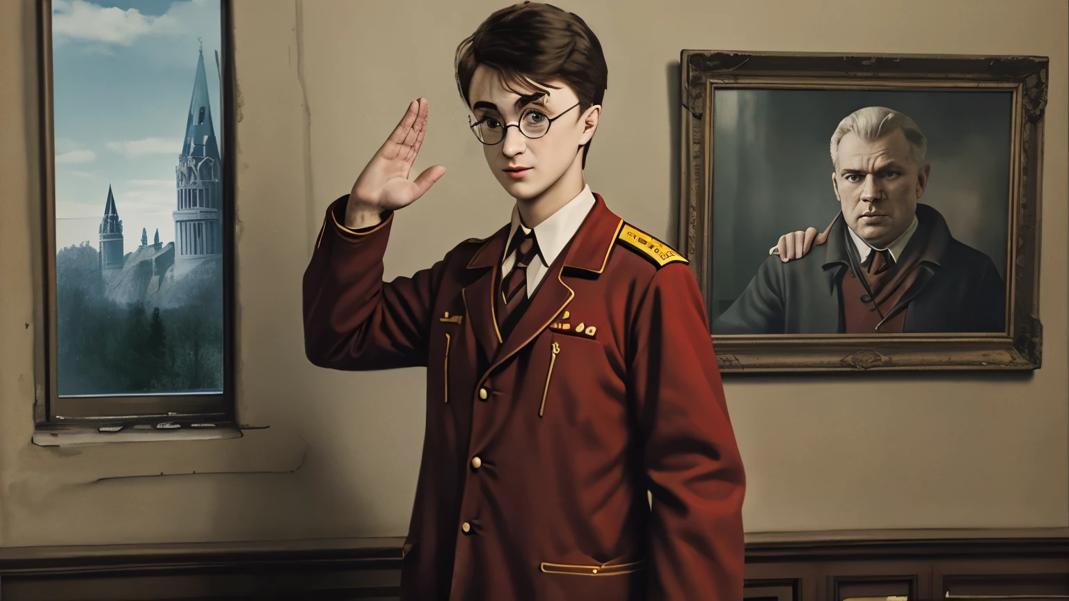 Гарри поттер в ussr, harry potter communist ,  Harry Potter pioneer,  harry potter salutes, ussr, 