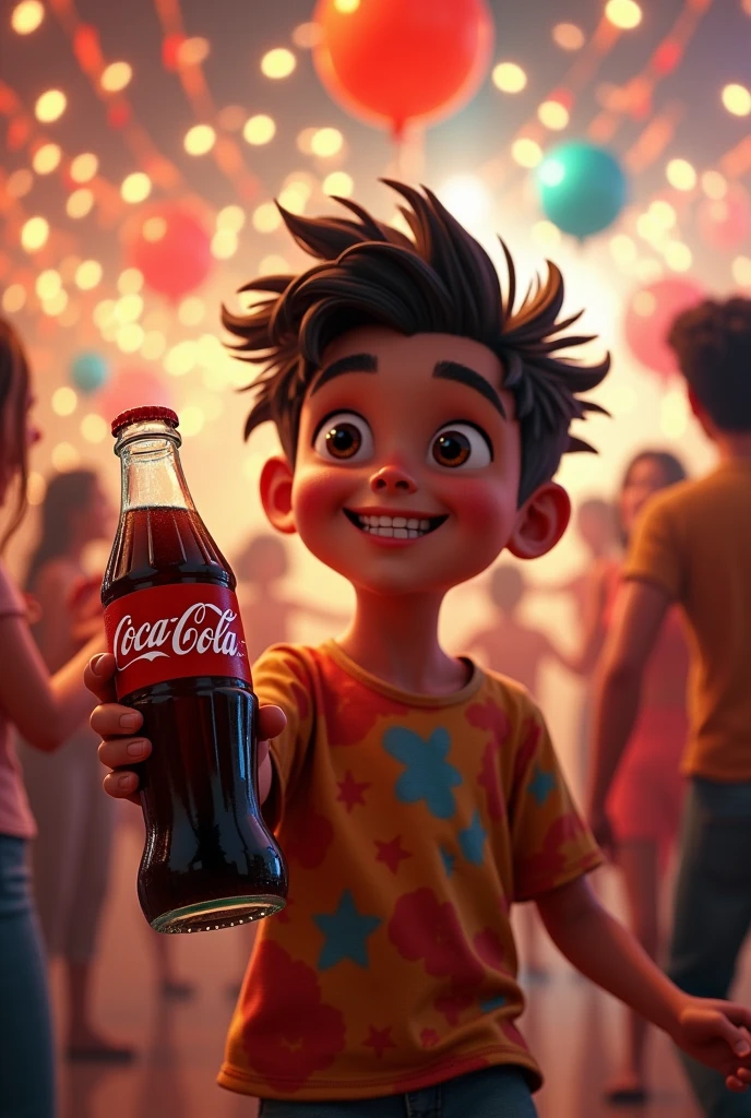 Now he creates the same boy but drinking a can of Pepsi