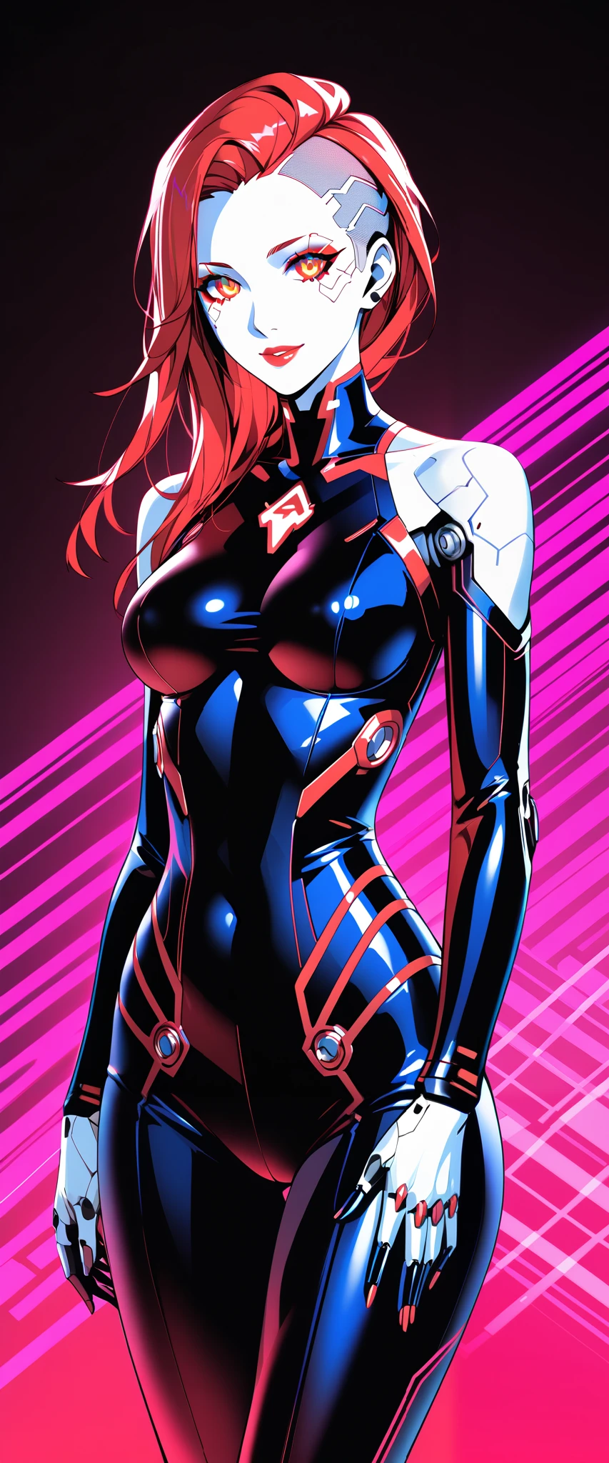 (masterpiece:1.2),( top quality),( more),( super high resolution ),( best illustrations),8k,16,wallpaper, Beautiful Female Cyborg,whole body, psychedelic:1.5,Vector art,Layered Textures ,progressive:1.5,,SF, cyberpunk:1.5, super sexy :1.5, Neon Eye, Neon Body, Neon Hair, ((  Monochrome Fluorescent Red  , green,  purple color palette )),(( Vector art)),(( flat design ))
