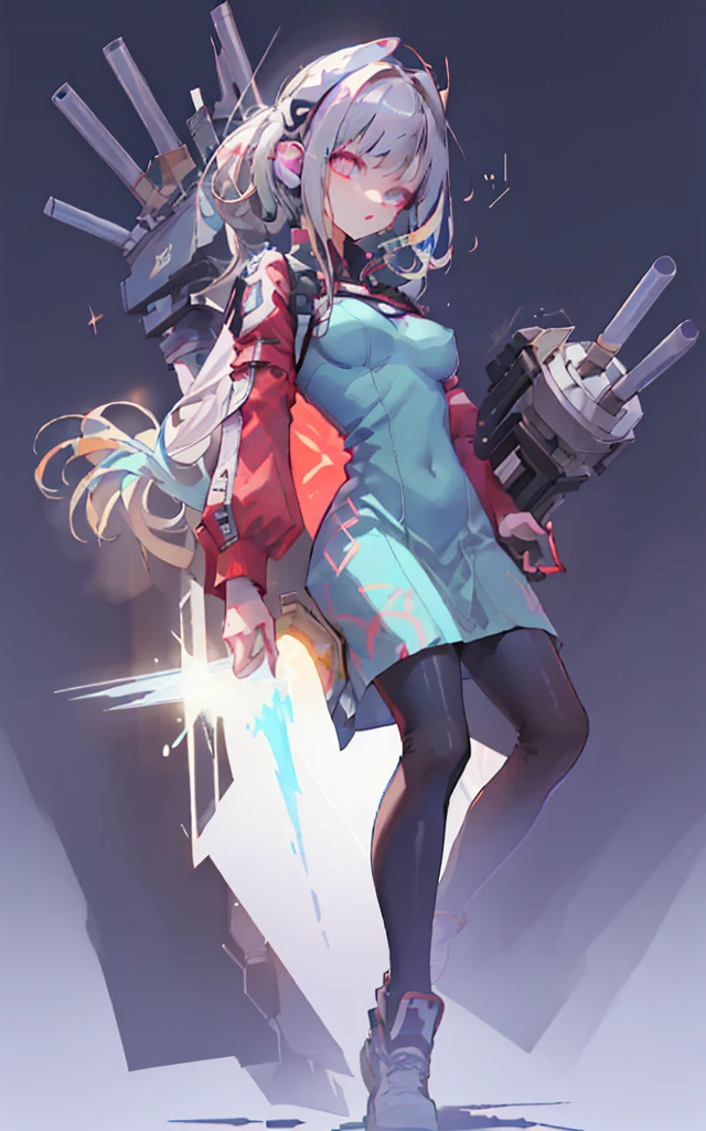 (cyber punk), (nikke), (top quality:1.2, masterpiece:1.4, EXQUISITE RENDERING :1.3), ((A girl carrying a weapon that looks like a feather on her back:1.2)), (Clear eyes,  glossy lips , pretty face), ((  ARMS CONVERTED TO LASER CANNON:1.4)), (  WITH LASER CANNON :1.4), ((Blue long dress:1.8)), (  EXQUISITE PAINTED DRESS  ),   MECHANIZED ANIMATION MACHINE GUN FIRE ,  A warring sniper girl  , Soldier Girl,  FEMALE ACTION ANIMATION ANIMATION GIRL , Neon City,  POST APOCALYPSE ART ,  androgynous ,  mixed media ,  blue legwear , Analog Horror,Nightmare Fuel,  seductively beautiful ,  Beautiful and Evil ,  ((Fighting Pose:1.5)), (full body photo :1.2)、((black background:1.6)),