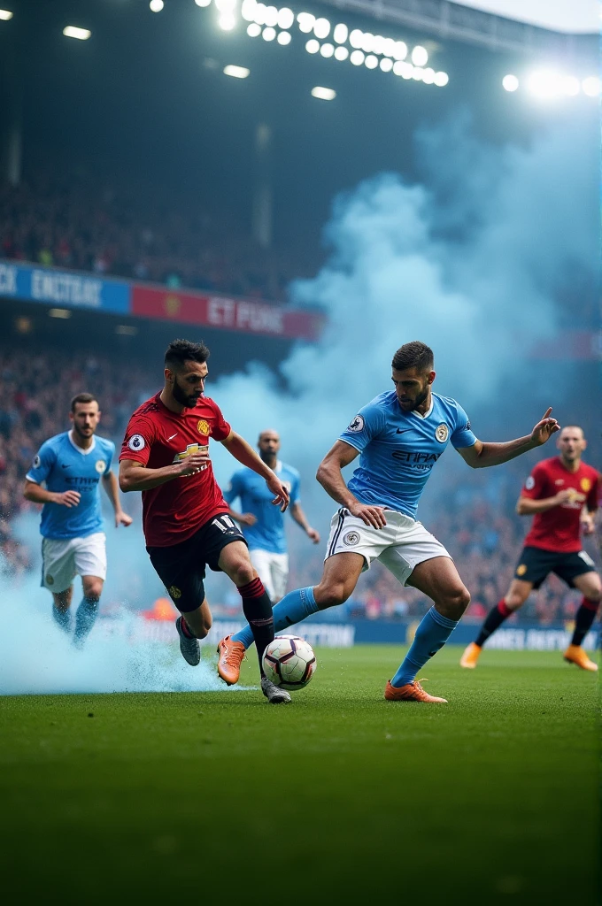 Manchester United with Liverpool and Manchester City, who are often in the spotlight in their matches.