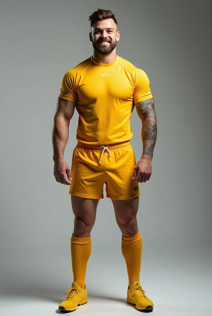 soccer player，Changing clothes naked in the dressing room，Naked，White socks are worn yellow and full of odor