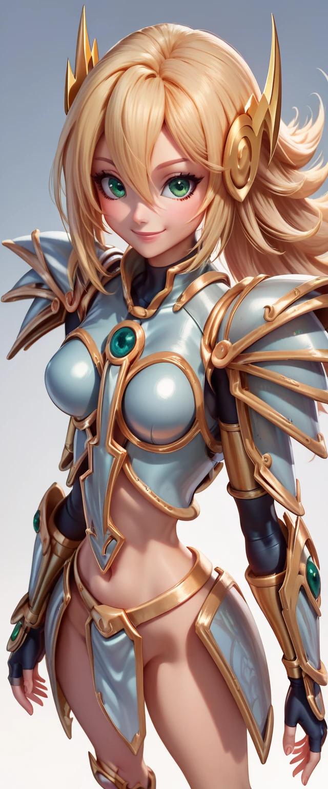  score_9,  score_8_above,  score_8,  medium breasts, ( curvilinear ), beautiful,  tabs ,       BREAK, , ,,,   zzDMGDragonKnight,  green eyes,  long hair, blonde hair,  hair between the eyes, armor, hull, ,BREAK, smile,  Closed mouth ,  looking at viewer ,  gunman shot, ,,, embedding:zPDXL, ExpressiveH, ,,, 