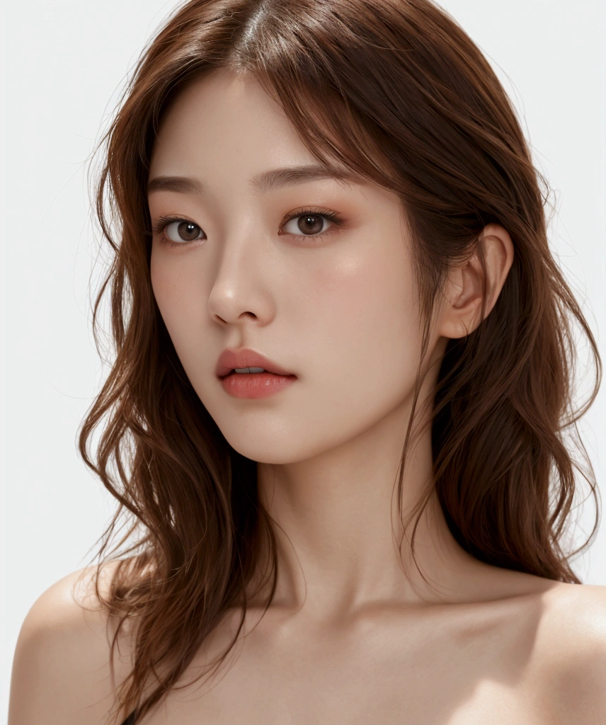 ulzzang-6500-v1.1, (RAW photo:1.2), (photogenuineistic), ( genuine: 1.4), (muste piece), ((highest quality, 8k, masterpiece: 1.3)), sharp focus: 1.5, The beauty of fluorescent tops, shorts, Gorgeous gravure idol, pink eyeliner under the eyes,