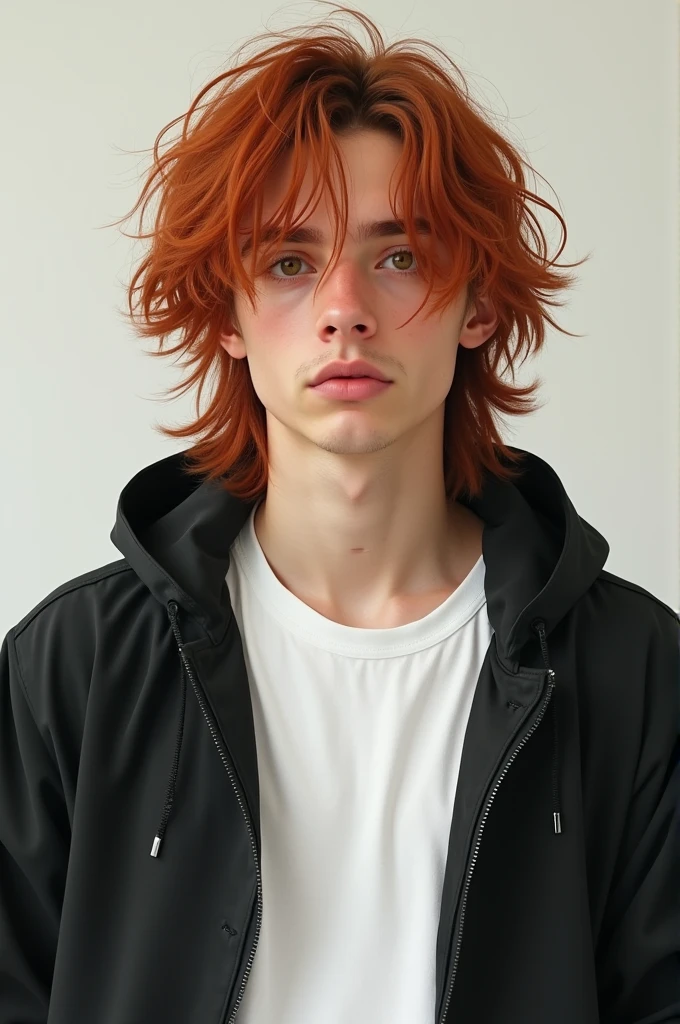 ginger boy with curly hair in tokyo revengers style