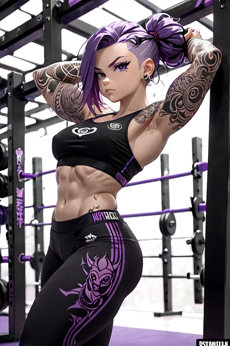 high contrast, (8K UHD:1.2), (photorealistic:1.2),(masterpiece:1.4), (best quality:1.4),extremely detailed wallpaper, highly detailed illustrations, ((1 Girl)) , (super-complex details) official art, unity 8k wallpaper, ultra detailed, beautiful and aesthetic, masterpiece, best quality, (zentangle, mandala, tangle, entangle), (fractal art:1.3) , masterpiece, , intricate detail,((tattoes:1)),((bulking)),covered body, armor medieval,upper body,(body builder:1.6), Fighter, muscular,colorful dress,bob hair,busty,sexy,curvy,crazy abs, upper , from front angle, raised hand, armpit, looking into camera,sweating,wet,((sad eyes)),((tattoes:1.4)),((colorful outfit:1.5)),((unique outfit:1.5))((mouth mask))