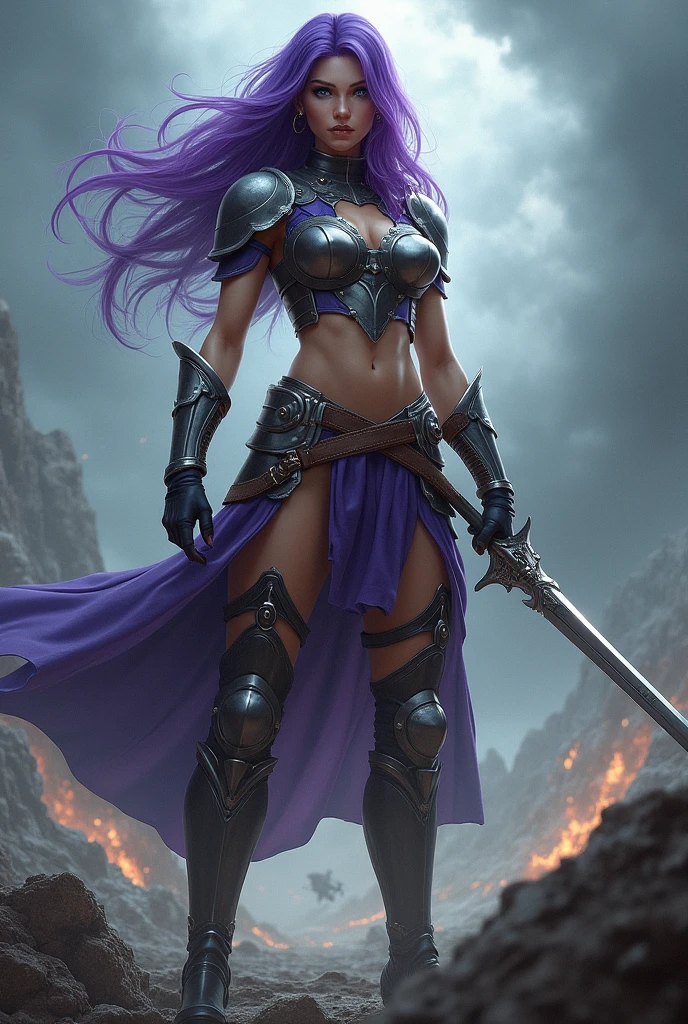 Shantae in world of warcraft, plate armor, big sword