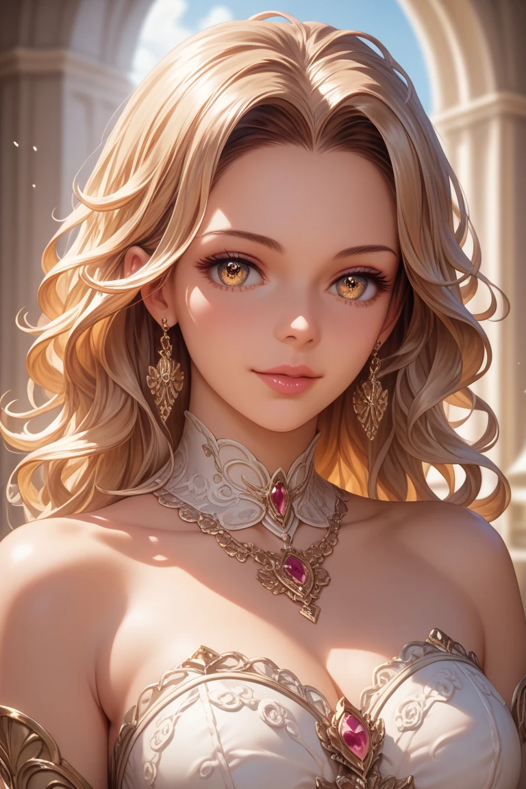 A sultry blonde bombshell, with luscious locks and subtle blond tips, sashays shamelessly across the dimly lit bar. Shallow depth of field and Chiaroscuro Lighting Style create a dramatic atmosphere, partially covering her in shadow. The crowd blends into the background as she strikes a provocative pose, bathed in a warm glow, (extremely soft breasts, breasts apart), Lens flare: 0.4, Cinematic Bokeh: 1.3,Expressiveh,concept art,dark theme,Painstaking Attention To Details