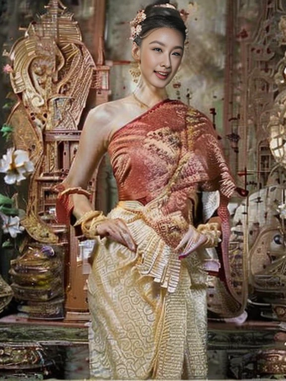 Group of 5 princesses,(5 young women,many young women), (in the bedroom), Various hair styles, harem, Wear a strapless Thai dress...,(shiny armor, Beautiful crowns and jewelry,Patterned crystal jewelry) at night, detailed face, big breasts,Breast curtain, short skirt, mule, Sleeveless , Show your armpits, at night, starry at night,(large areolae:1.4,pink,The nipples are clearly visible.....),Lift the skirt,pee,peeing