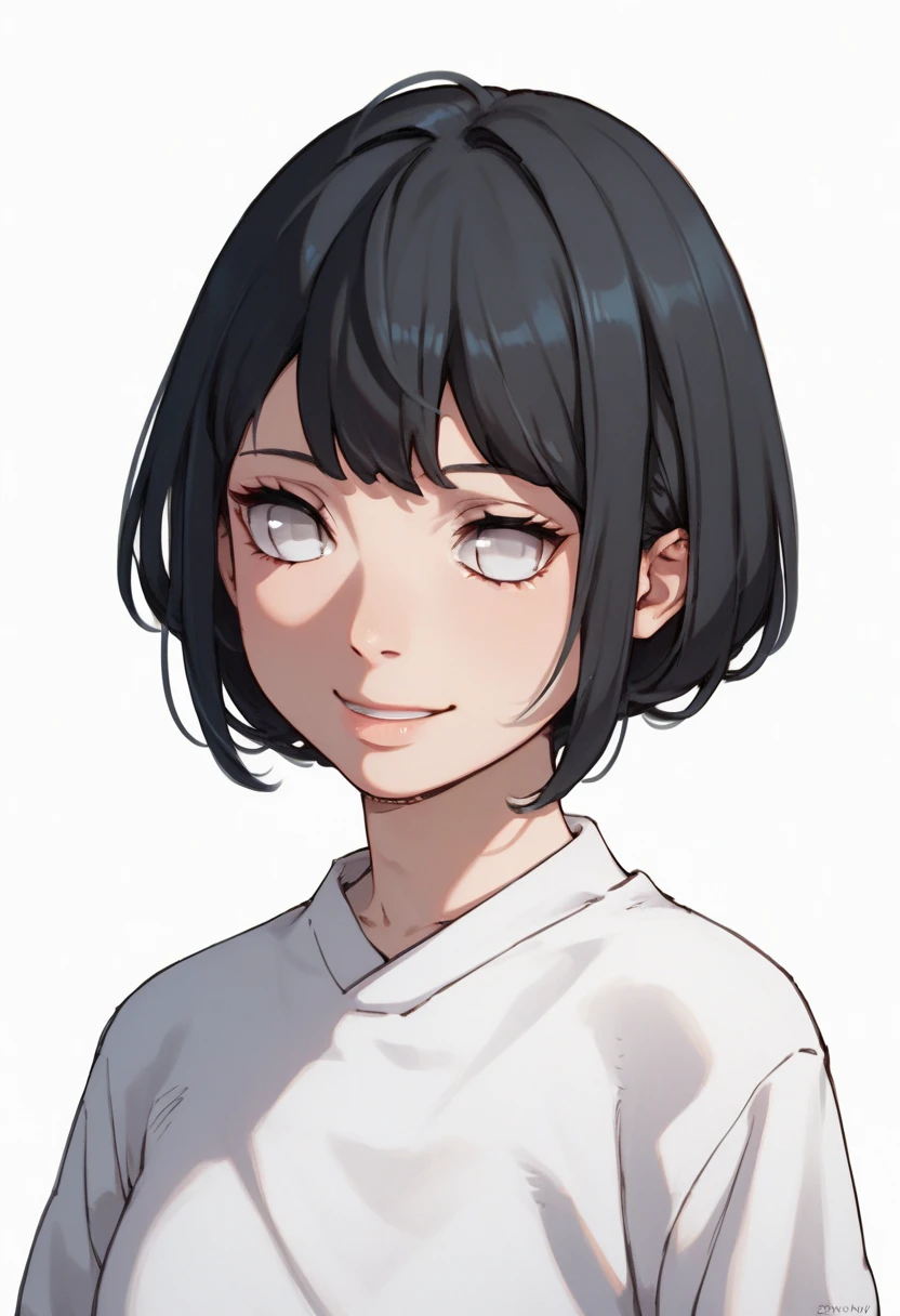 Hinata hyuga,smile,black hair,white eyes