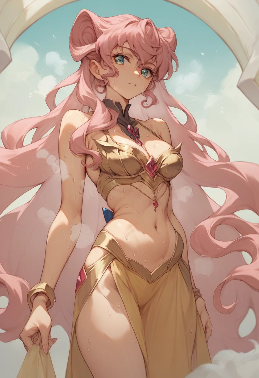 She-Ra, heroine, solo, ultra resolution 8k, ultra realistic, sweaty, 1 girl, sexy, no panties