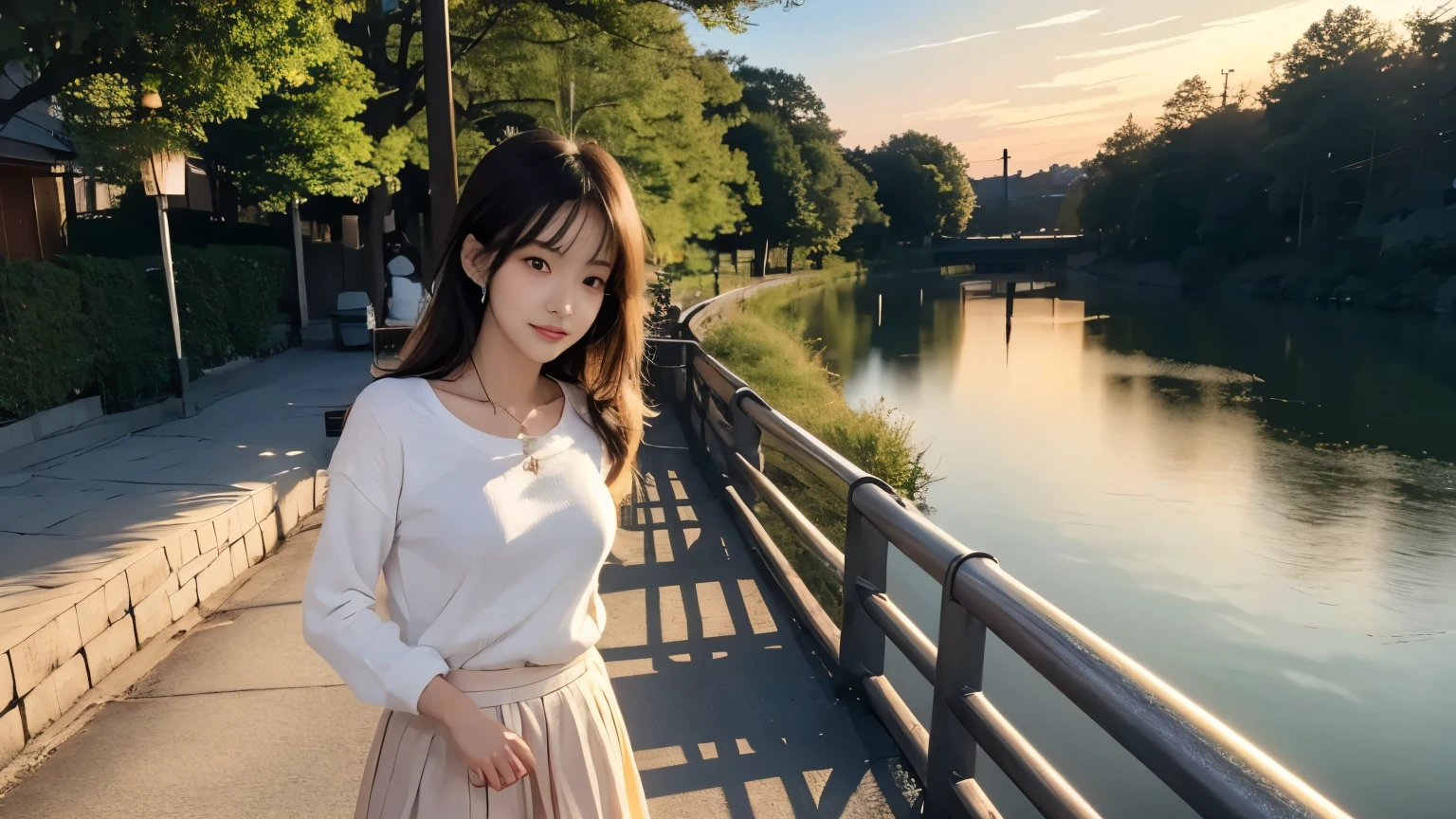 （8k，best quality，masterpiece：1.2），（realistically，realistically，realistically：1.37），2 girls，Ultra-detailed，Beautiful details of the eyes Beautiful details of the nose，Short-sleeved sailor suit，Upper body close-up，Attractions，（（stand up）），roof，railing，Small town，tower，telephone pole，plant，front camera
