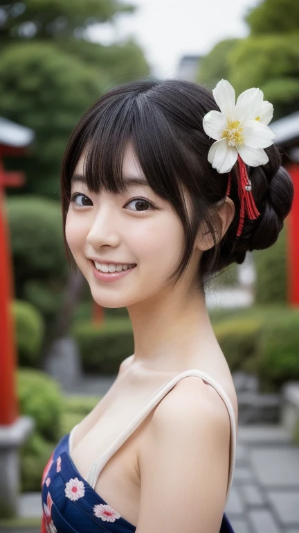 nsfw,Japan Person, 2girl with fun , japan famous idol, very young face, masterpiece, high quality, head tilt, taisho period, hakama,narrow shoulder width,looking at viewer, small face,leaning forward,laughter