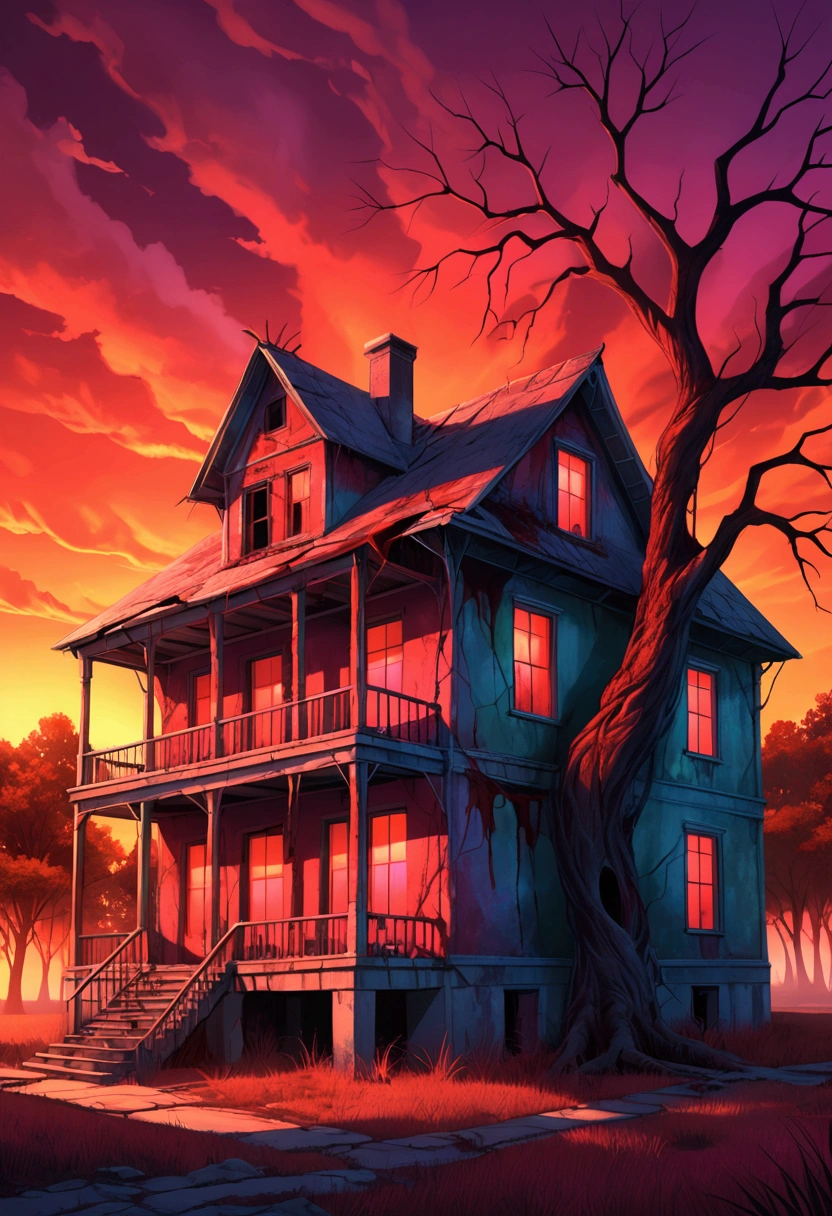 hut house with spooky roof and spooky cemetery, Scary mansion, Gothic mansion, haunted gothic hotel, background art, inspired by Andreas Rocha, ultra detailed haunted house, haunted house, highly detailed mysterious, haunted house themed, Victorian mansion, Casa Vitoriana, stefan koidl inspired, Lt. Tomasz Jedruszko