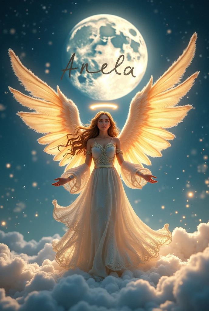 Female angel with name written underneath Angel Harley