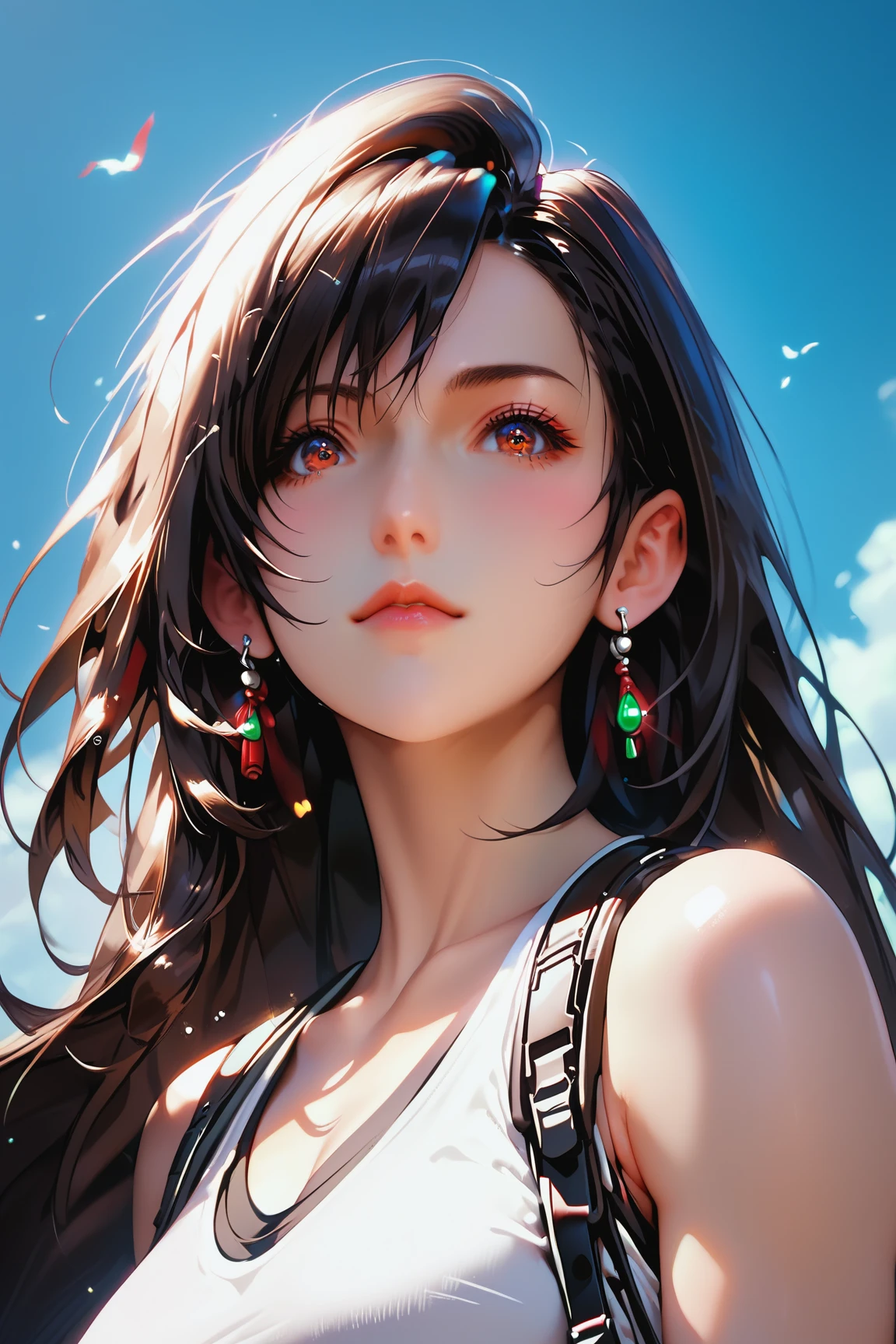 score_9, score_8_up, score_7_up,source_anime, high res image,masterpiece,best quality,girl,clear skin,tifa_lockhart_final_fantasy_vii character