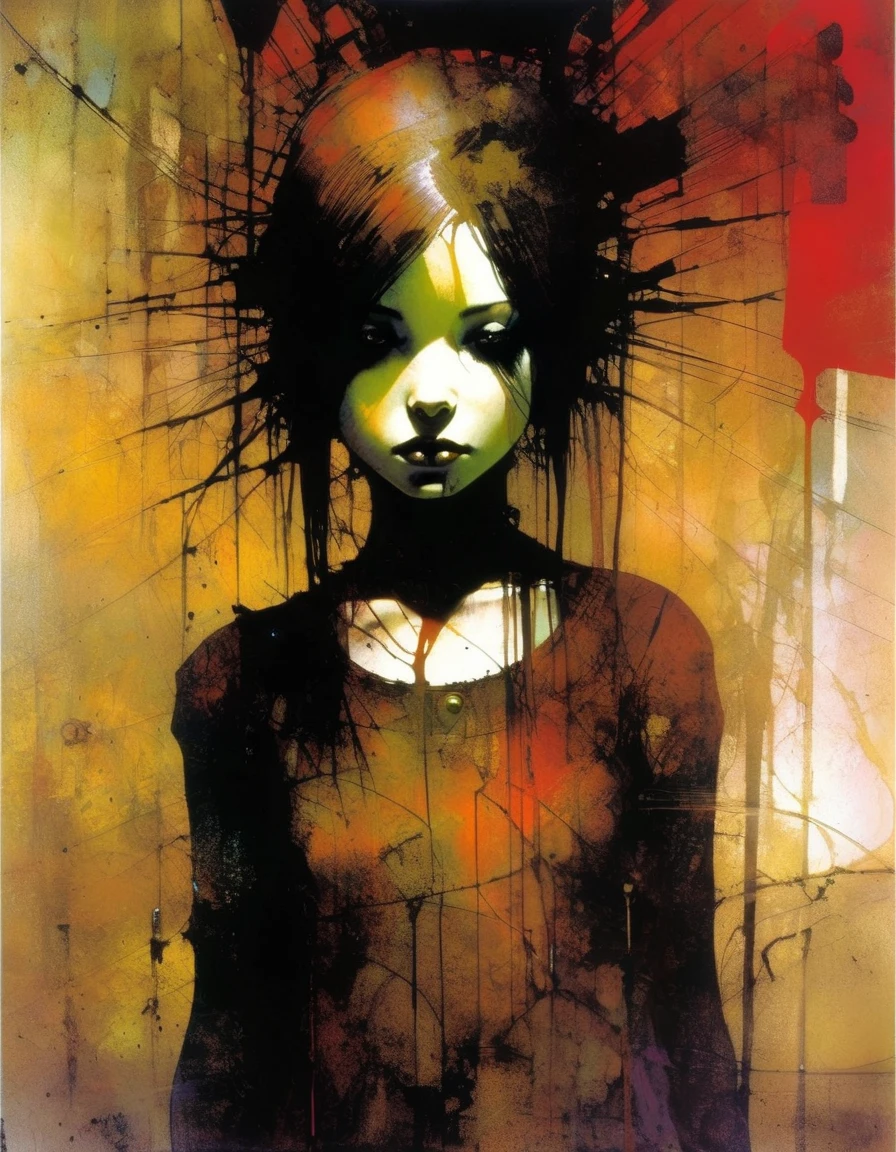 the broken girl, art inspired by Bill Sienkiewicz and Dave McKean
