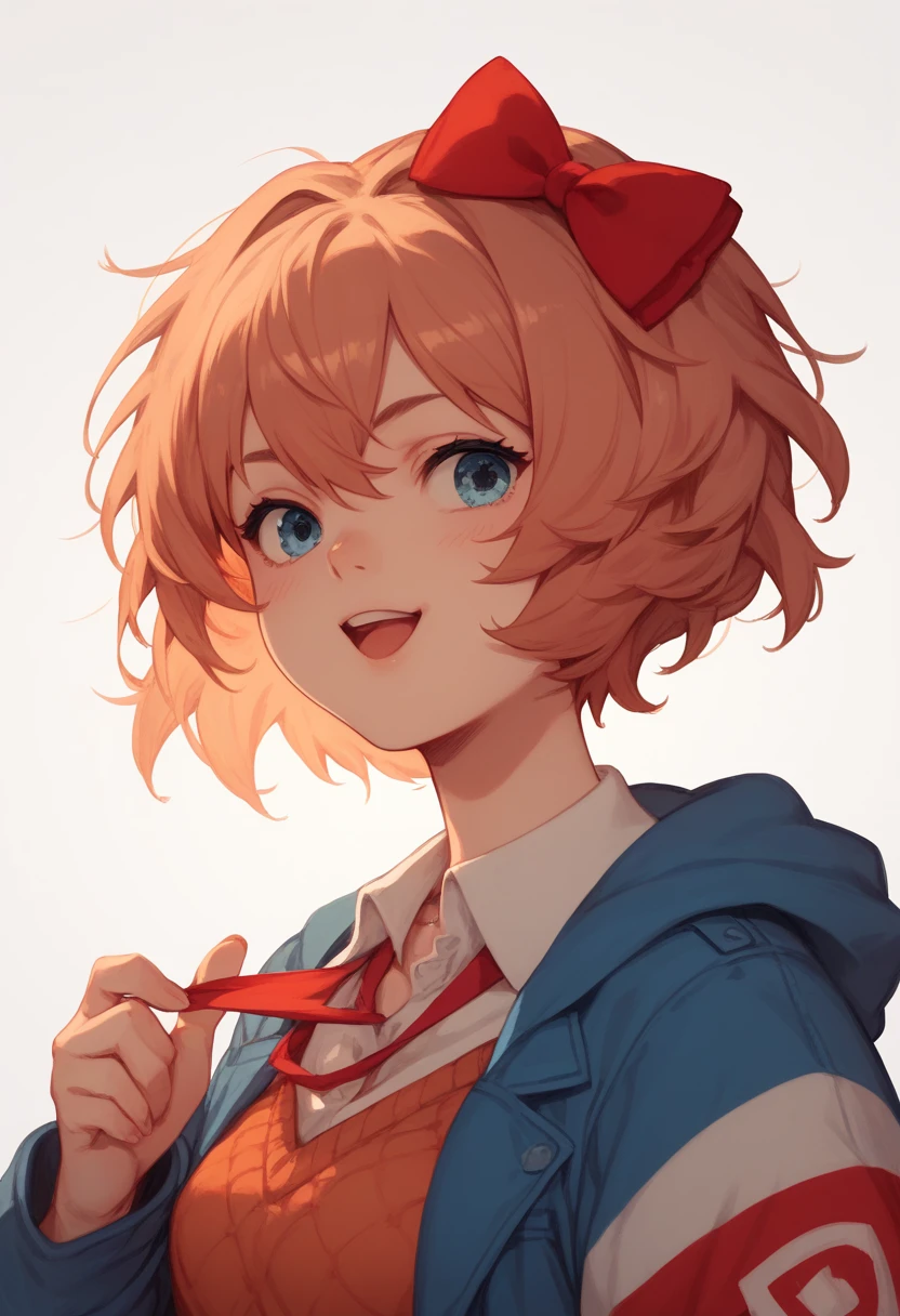 Sayori,  short hair, chestnut, abergonzada, nervousness, In love