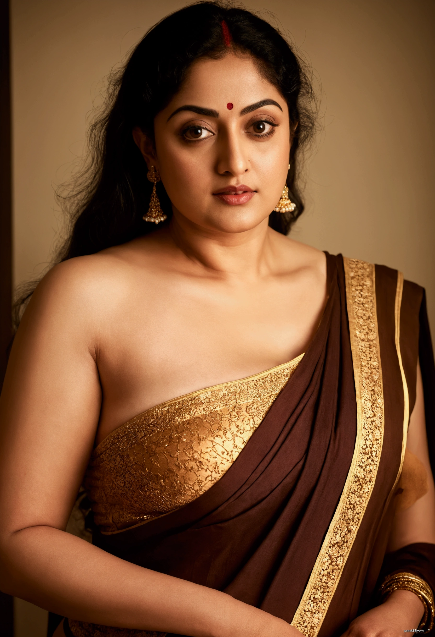 Looks like Anushka Shetty, Masterpiece, Best quality, high clarity eyes, beautifully styled hair, critically flawless,sharp picture, Full portrait, High pixels, perfect face, perfect eyes, beautiful face, perfect hands,perfect fingers, in Peter Paul Rubens style, by Peter Paul Rubens, baroque style, acrylic on canvas, highly detailed, description: "Create a nymph inspired by the tales of Greek or Roman mythology, embodying the essence of a natural element or location, and possessing a unique ability or trait that sets her apart."