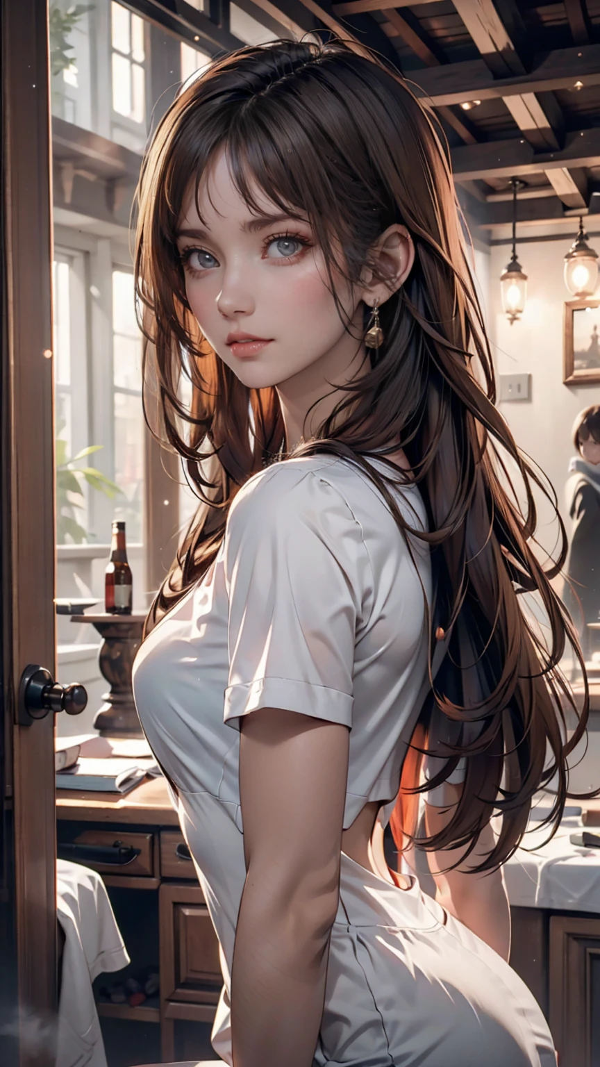 ((masterpiece, highest quality, Highest image quality, High resolution, photorealistic, Raw photo, 8K)), Retro Game, Nintendo, SEGA, Namco, CAPCOM, naked, nude,getting grabbed by surprized and exited man in front of girl, blue eyes, ass grab