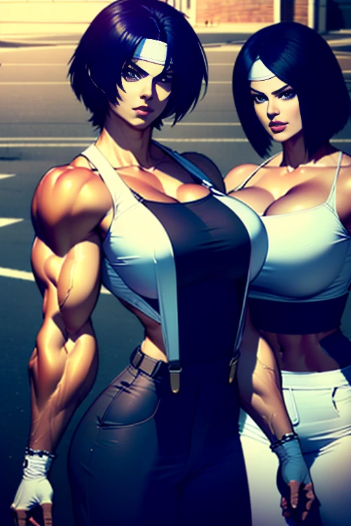 (   CG in detail), (  Best Quality ), (   CG in detail), (  Best Quality ), (Kyo Kusanagi), (Overall view) beautiful and attractive young people ,   Toned Muscles , Large Breasts, 