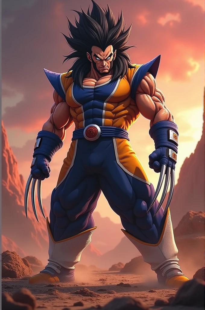 complete body picture, Wolverine with a mohawk, claws out, attack mode, creepy dark dream style,  ultra-detailed, highest possible resolution, nightmare comes true, ultra-detailed background, dark natural colors, masterpiece, vivid imagery, intricate details, surrealistic backgrounds