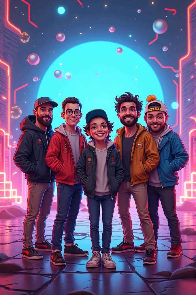 3D characters with black shirt, hat, black pants and glasses on top of histagram icon with name Felipe ofc