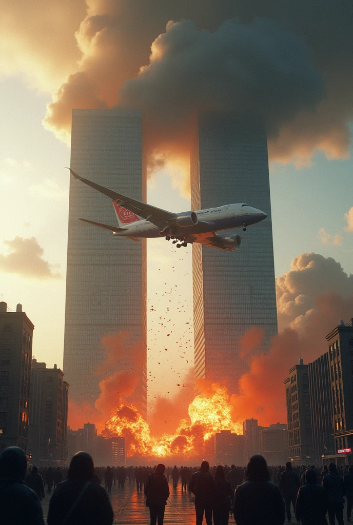 Plane crashed into the twin towers