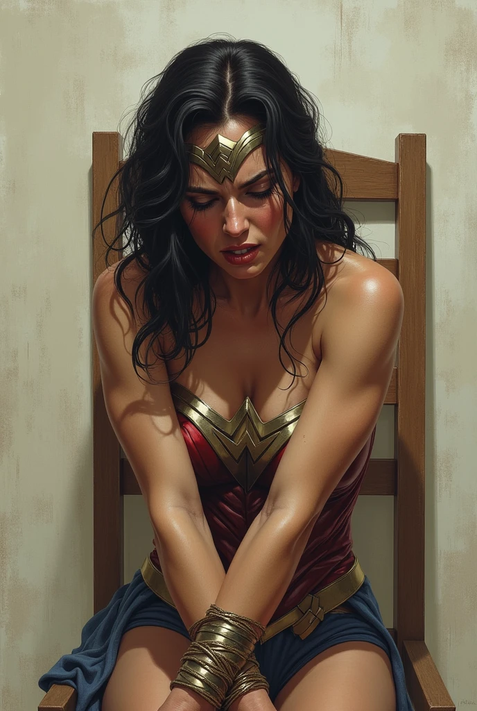 (masterpiece:1.3), (8K, Realistic, RAW Photos, Highest quality: 1.4), ((One Woman)), ((GAL GADOT, WONDER WOMAN)), Beautiful Face, (Realistic Face), Beautiful hairstyle, Realistic eyes, Beautiful details, (Realistic Skin), Beautiful Skin, Absurd, charm, Ultra-high resolution, Ultra-realistic, Very detailed, Golden Ratio, (Best Shadow), Cinematic, (Complex:1.4), (Accurate hand and finger depiction), ((Ahegao)), Sweat, Flushed, Voluptuous body, NSFW ((She is sitting in the ruins with her legs wide open, seducing me.)), ((Not wearing underwear, Opening her vagina with her fingers and showing it off)), ((real vagina)), BREAK ((Greek temple ruins)), (steam:1.2), cowboy shot