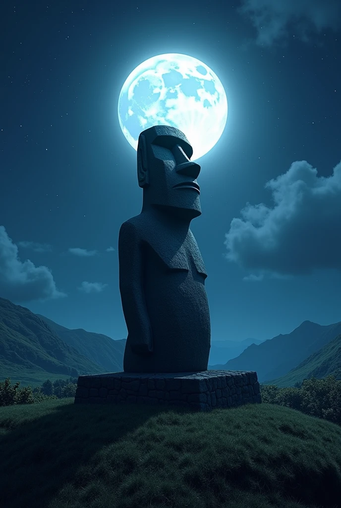Moai emoji Dark moon emoji discussing about next plan.
