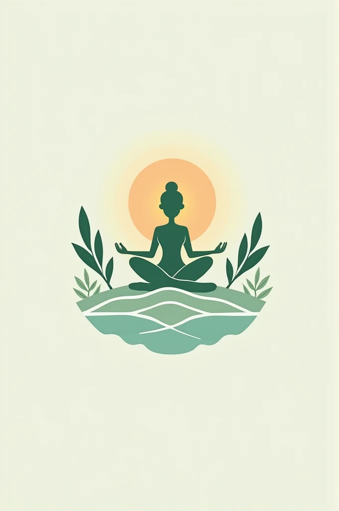 Symbol for a logo of an alternative medicine center living well 