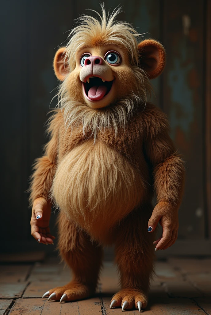 Big hairy penis with testicles