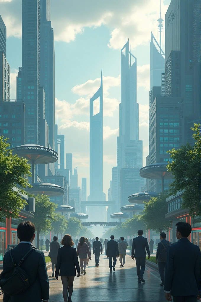 (Highest quality,4K,High resolution,masterpiece:1.2),Very detailed,Japan in the year 3000、sf