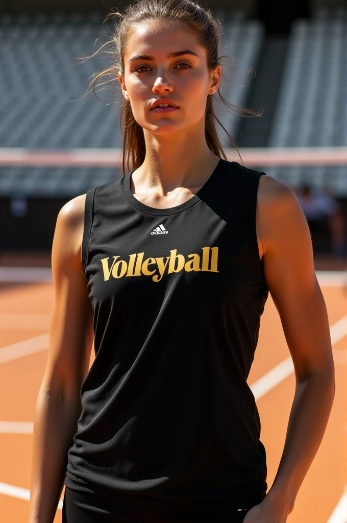 Beautiful 21 year old, Blonde American college girl, in ((yellow)) Beach Volleyball Uniform, very skinny, Slim Abs, Outside the athletics stadium, ((slim, )), photographRealistic, photograph, masterpiece, Realistic, realism, photographrealism, High Contrast, photographRealistic digital art trending on Artstation 8k HD high definition detailed Realistic, detailed, skin texture, hyper detailed, Realistic skin texture, Armature, highest quality, 超High resolution, (photographRealistic:1.4),, High resolution, detailed, raw photograph, sharp, by lee jeffries nikon d850 film stock photographgraph 4 kodak portra 400 camera f1.6 lens rich colors hyper Realistic lifelike texture dramatic lighting unrealengine trending on artstation cinestill 800, Rachel Cook, full standing, in front volleyball net, facing camera, holding volleyball、Upper Body