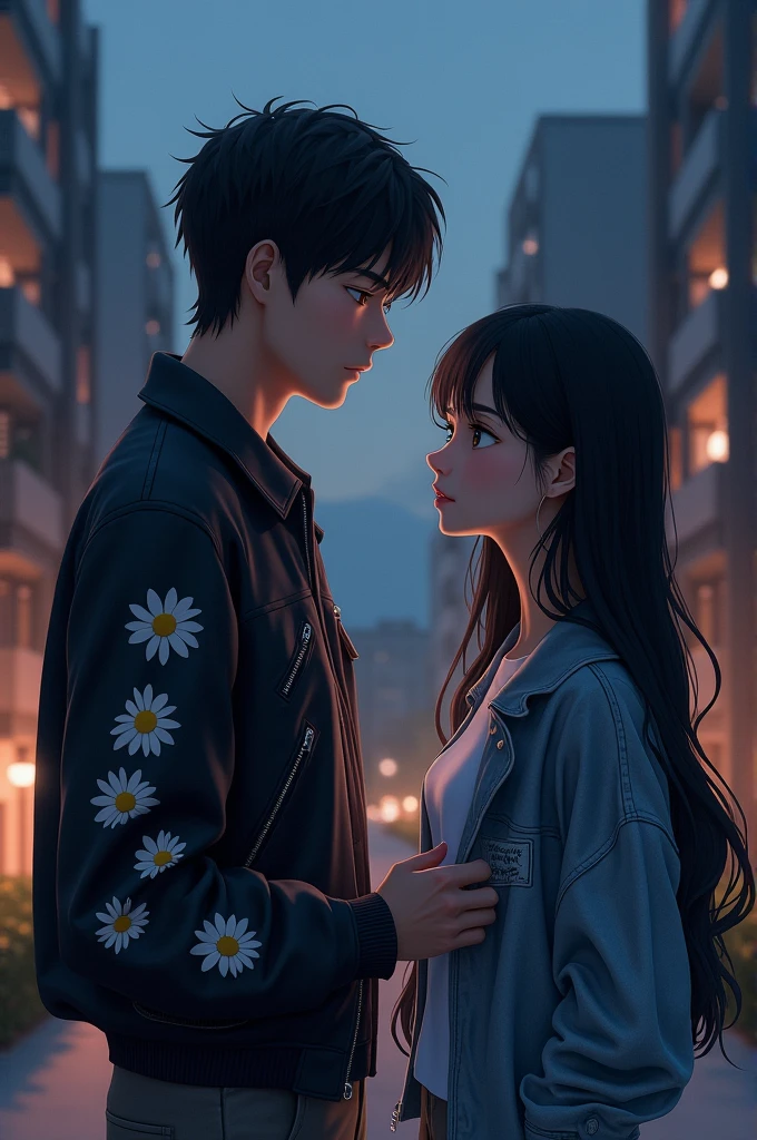 a cute anime couple, anime art --auto --s2