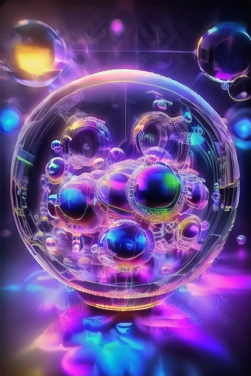 A close up of beautiful bubbles floating on top of each other, LSD, DMT imagery. GlowingNightmare, smile, neon colors, glowing, GlowingRunes_pink, GlowingRunes_green, GlowingRunes_paleblue, psychedelic droplets of water, abstract liquid, and intricate rainbow art. octane render, black 3d fluid simulation,  ethereal bubbles, swirling liquids, and highly detailed, octane render, reflective rainbow bubbles, twisted colors inside of glass spheres, Psilocybin Dream inside an amazing image of light emerging from colors in a shimmering glass morphing out of colors, bright neon and fluorescent colors,very bright, vibrant colors, perfectly formed and symmetrical reflective bubbles and spheres, attention to detail with these beautiful bubbles and spheres, Extreme Hallucinations in a gorgeous piece of  psychedelic digital artwork, Stunning, pixel art, tripped out colors, 4d mandelbulb psychedelics, glass like psychedelic landscape, intricate rainbow environment, psychedelic underwater brightness and glow with neon colors, glowing colors twist inside of translucent glass spheres and bubbles with light and color reflecting off of both in bright fluorescent colors, psychedelic trip, fluorescent and neon aesthetic, psychedelic vibrant colors, bright psychedelic paint splattered backgrounds,swirling spirals and vortex, bright vibrant colors popping out from 3d glass spheres, Rotational Symmetry, Pixel Assets, Portrait photography, Surrealism, Photorealistic, Hyperdetailed, Glass Morphism, Digital Art, Sparkle, Optical Illusion, Glowing Light, Reflective Light, Overexposure, Backlighting, Depth Of Field, Spheres and bubbles show perfect Symmetry, UHD, High Details, High Quality, Super Detailed, Full Focus, Awe inspiring, Shockingly unique wallpaper art, Breathtaking, Indescribably Beautiful, Heaven sent images, Best Quality, Award Winning, Masterpiece. psychedelic droplets of water, abstract liquid, and intricate rainbow art. octane render, black 3d fluid simulation,  