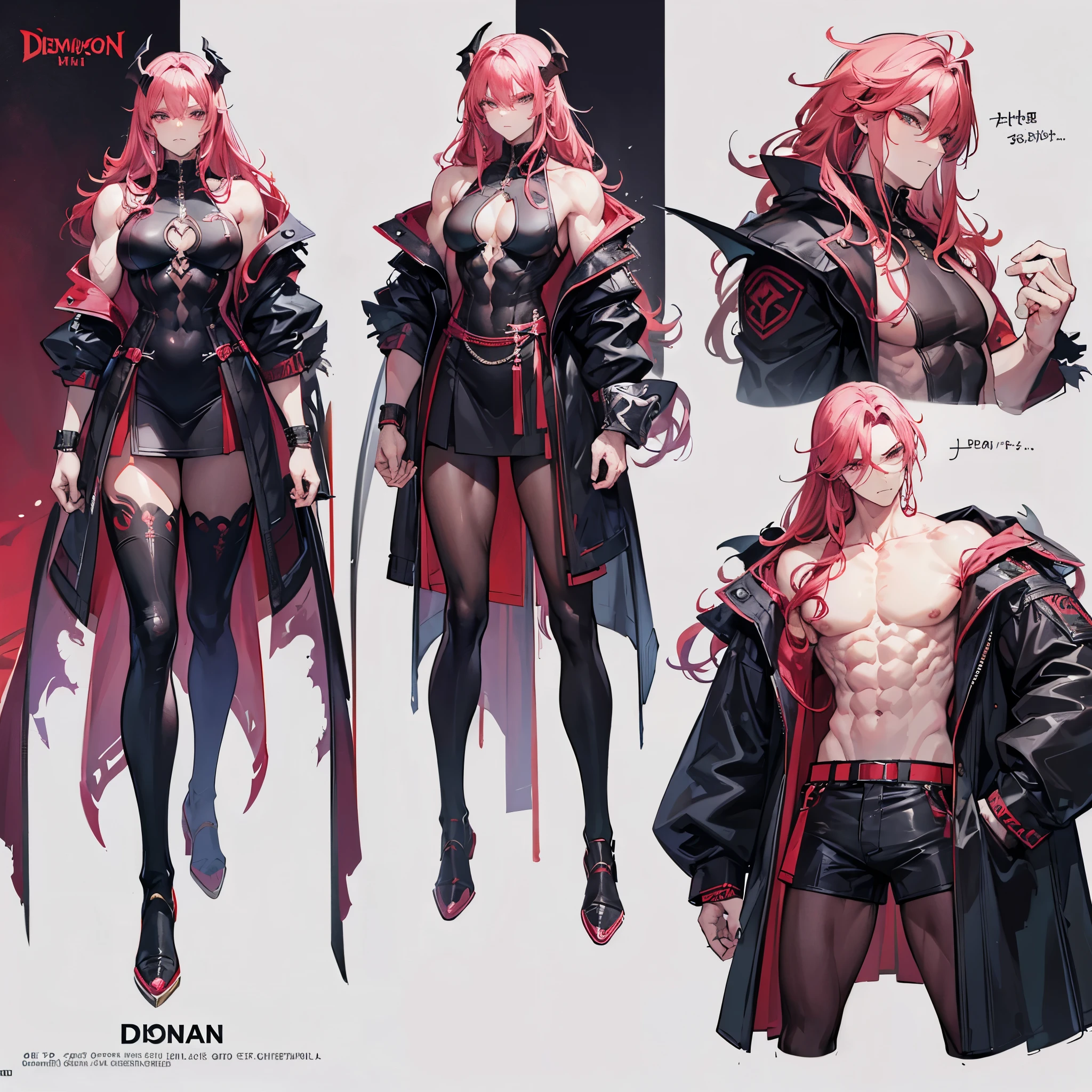 a drawing of a woman with a red headband and a black top, dark high-contrast concept art, full body concept, full body and head view, detailed full body concept, head and full body view, full - body and head view, darksynth character portrait, unrealistic character concept, yandere intricate, 6 billion demons style, anime woman fullbody art