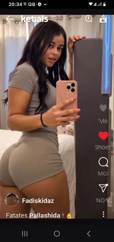 woman taking selfie in front of mirror, group, curvaceous ass, looking from behind, black underwear, toned ass, picture from behind, big booty, thick thighs, View from behind the mirror, 1 8, back view, view from the back, naked thighs!!!, 🐎🍑, shot from behind,