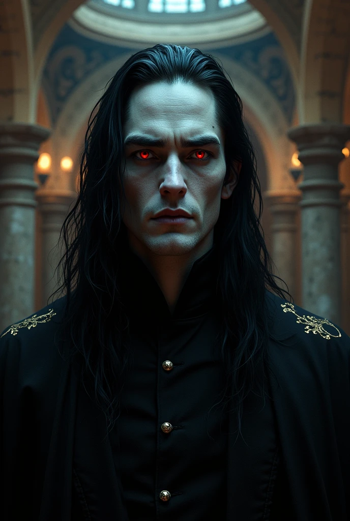 Create an image of Marcus Volturi with the description of his vampire appearance from the Twilight Book 