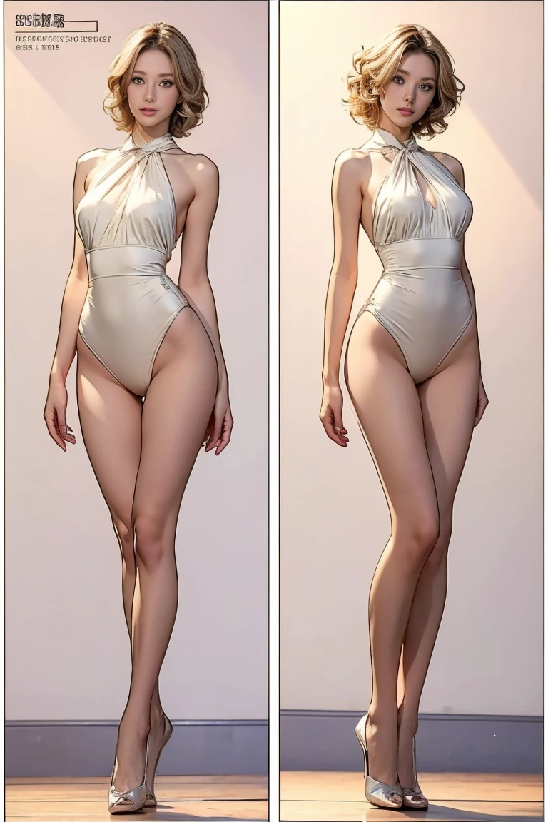 (Masterpiece, best quality: 1.2), (Super detailed), (Illustration), detailed face, a close up of a woman in a white bikini, oppai proportions, whole body highly detailed, complete detailed body, realistically proportioned body, anime proportions, extra detailed body, realistic body proportions, realistic shaded perfect body, highly detailed body, realistic proportions sfw, detailed body, character sheet, character model sheet turnaround , fullbody shot turnaround, reference model sheet, full character body, 3 d character reference sheet, anime vtuber full body model, high quality model sheet, full body details, character design sheet, detailed full body concept, detail face, front and back, white bikini, blue hair, tight bikini, G-string panties, Micro Lingerie Panty, G-string, g-string