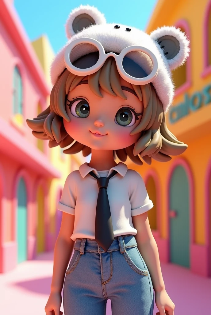 (Masterpiece), (Excellent), (Ultra Detailed), (Full Body: 1.2), (Solitary), White Theme, White Tiger Magician, Cute, Open Mouth, Smile, Headphones, Tiger Stripe, Popmart Blind Box, Clay Texture, Stepping on the Earth, Black and White Background, Natural Light, Best Quality, Ultra Detail, 3D Art, C4D, OC Renderer, 3D Rendering, 8K