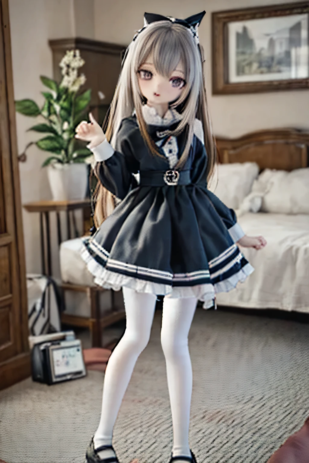 1girl, dd, doll slim, skinny, slender, pigeon toed