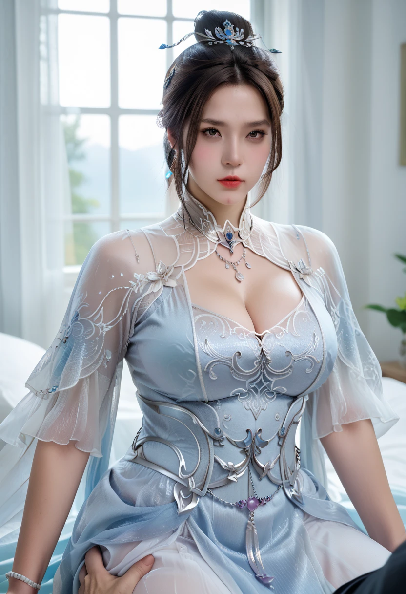 source realistic, young emperor, fucking hard, Busty wuxia woman, big dick,embrassed, plump,huge breast,goddess, masterpiece, anatomically correct, super detail, high details, high quality, best quality, highres, 8k