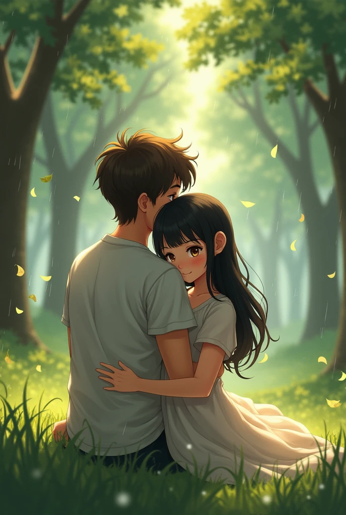 Sad farewell boy and girl